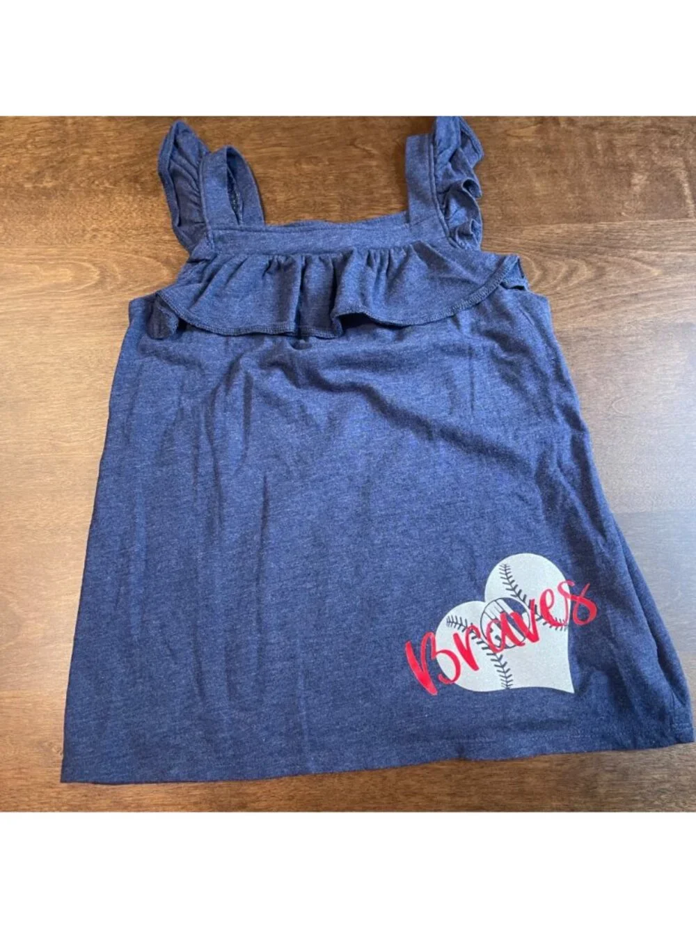 Cat & Jack Atlanta Braves Tank and Lightweight Blouse Set of 2 Girls‎ Size 7/8